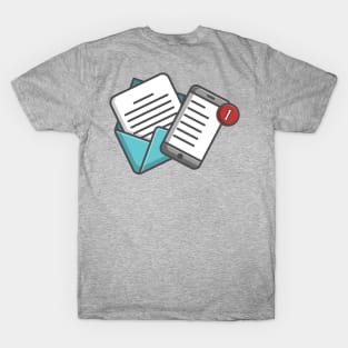 massage mail and handphone T-Shirt